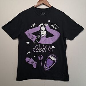Olivia Rodrigo T-shirt Medium M Black Purple Graphic Concert Official Merch